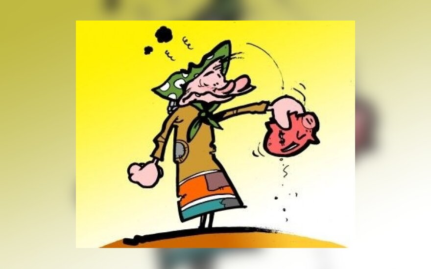 Senolė „parėmė” sukčius beveik 8 tūkst. Lt