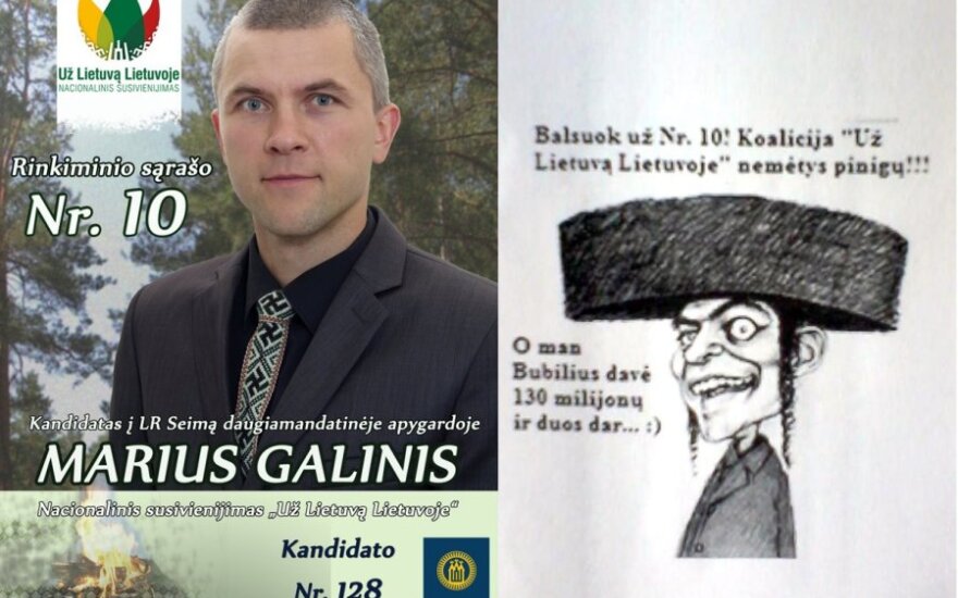 Agitacja narodowców: Krawat ze swastykami i antysemickie rysunki