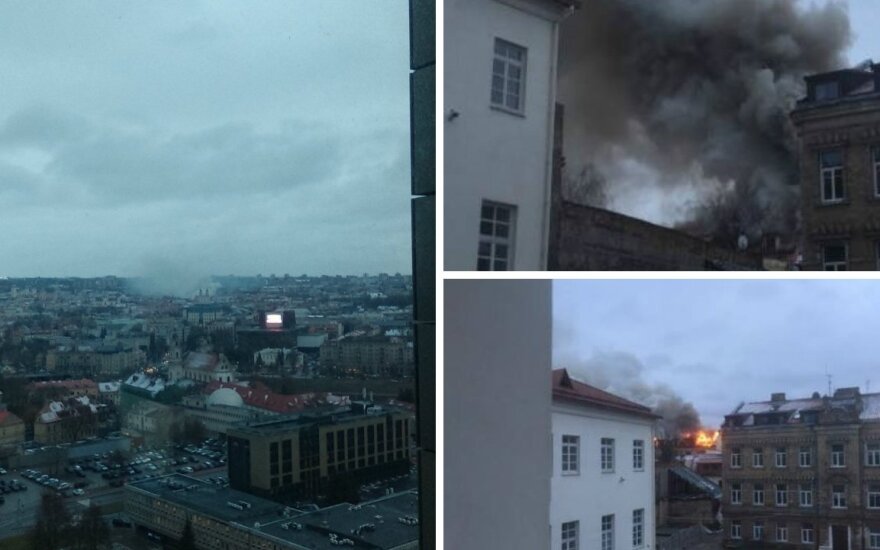 В Старом городе Вильнюса – пожар