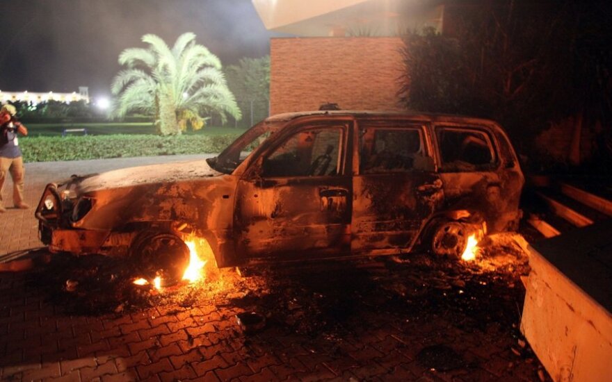 Protestuotojų išpuolis prieš Amerikos konsulatą Libijoje