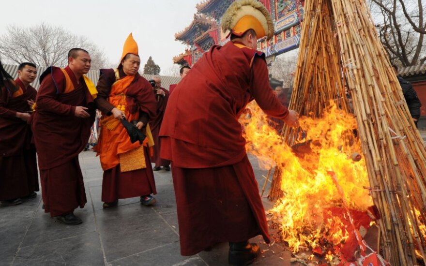 Tibetiečiai sutinka Naujuosius metus