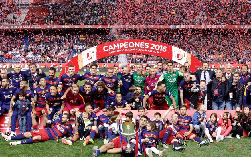"Barcelona" futbolininkai iškovojo Ispanijos taurę