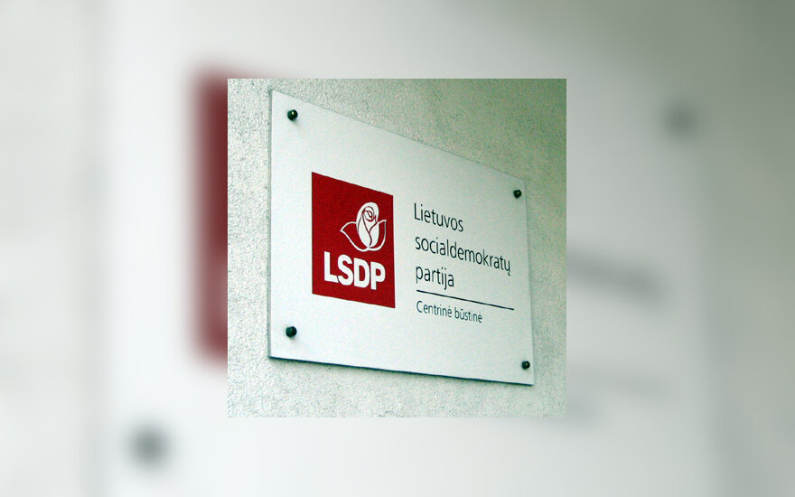 Lietuvos socialdemokratų partijos (LSDP) centrinės būstinės iškaba