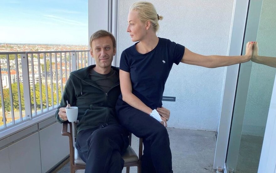 A. Navalnas ir jo žmona Julija
