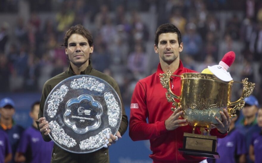 Rafaelis Nadalis turnyro Pekine finale nusileido Novakui Džokovičiui