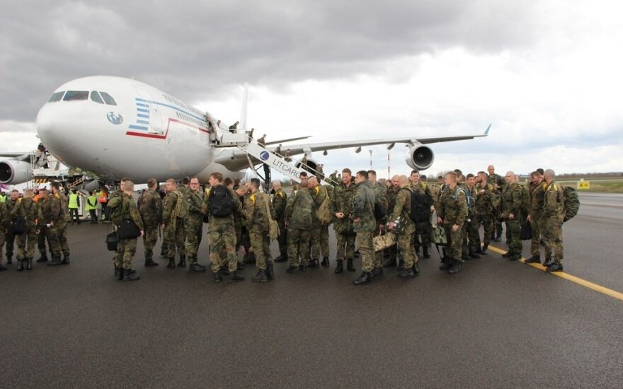 German troops landing in Lithuania as part of a NATO exercise