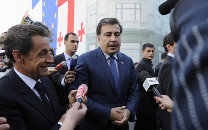 Nicolas Sarkozy ir Michailas Saakašvilis