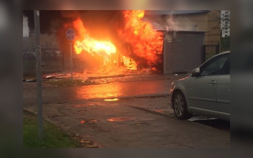 В Вильнюсе взорвался ларек с шаурмой