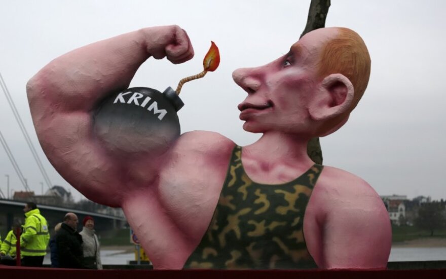 Vladimiras Putinas - figūra Diuseldorfo karnavale
