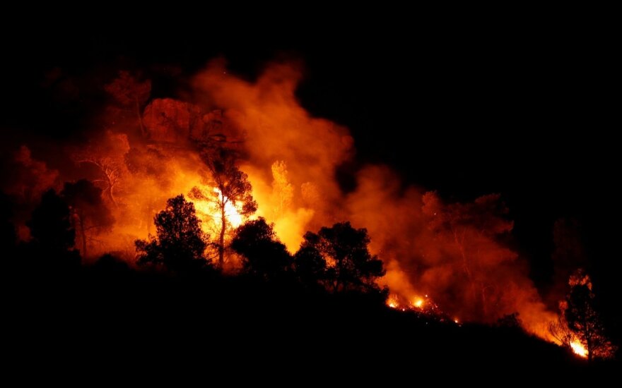 Kanarų salose siaučia miškų gaisras, evakuota tūkstantis žmonių