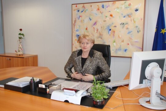 Dalia Grybauskaitė savo darbo kabinete Briuselyje