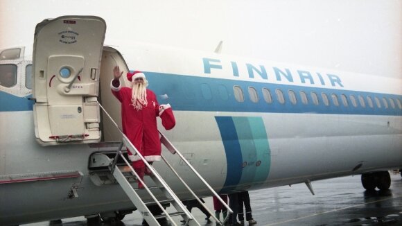„Neste Lietuva“ su „Finnair“ iš Laplandijos Lietuvos vaikams atskraidino Kalėdų senelį