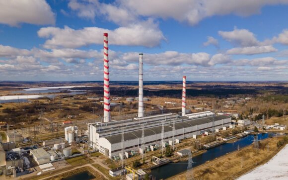 Two obsolete chimneys at the Elektrėnai complex are being dismantled