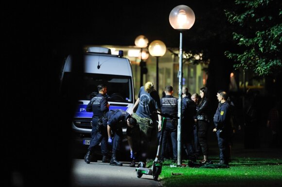 In Stuttgart, an aggressive crowd clashed with police officers.