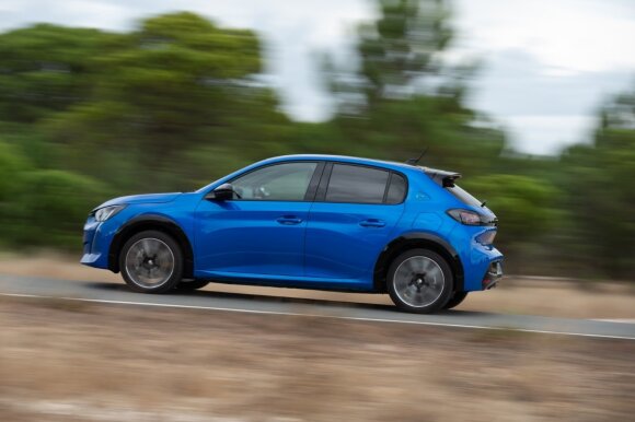 Vitoldas Milius and Aidas Bubinas flew with Peugeot e-208 in an electric car rally