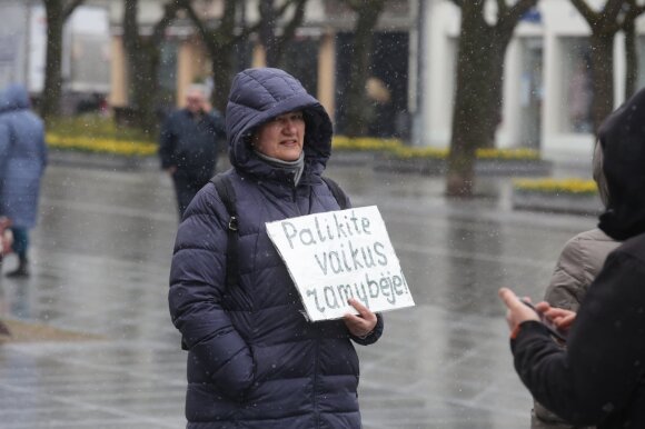 In Kaunas, a protest campaign was carried out against the preventive tests of students