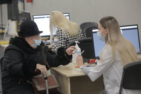 A vaccination center has started operating at Kaunas Ice Palace