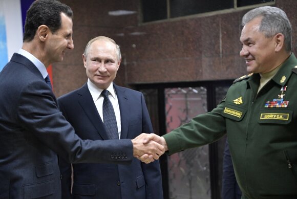 Bashar al-Assad, Vladimir Putin, Sergei Shoigu