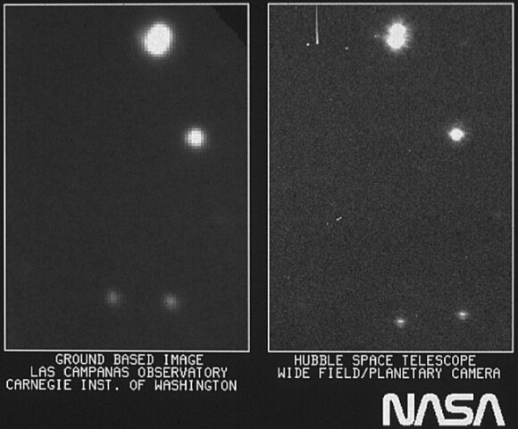 Bilder tatt med Hubble-teleskopet.