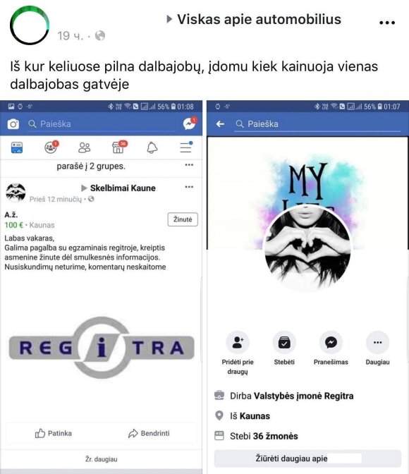 Sukčiai, apsimetę "Regitros" darbuotojais, siūlosi "padėti" gauti vairuotojo pažymėjimą