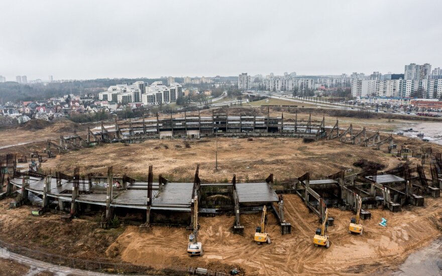 Vilniaus vicemeras: Nacionalinio stadiono konstrukcijų griovimo darbai vyksta pagal planą