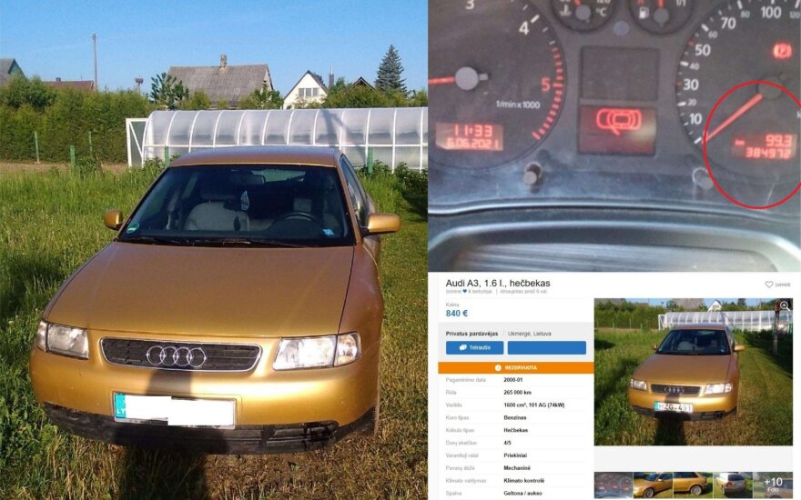Įamžino sukčių su visais įrodymais: už 800 eurų parduodamai „Audi“ atsuko ridą ir pats pamiršo