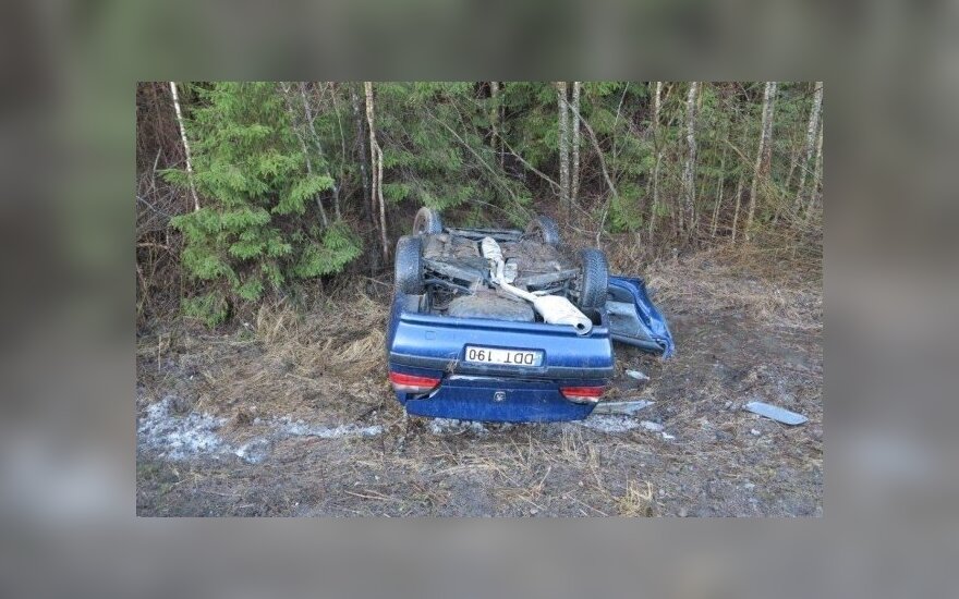 Avarija slidžiame kelyje Klaipėdos r.