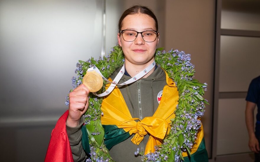Pasaulio bokso čempionės Gabrielės Stonkutės pasitikimas Vilniaus oro uoste