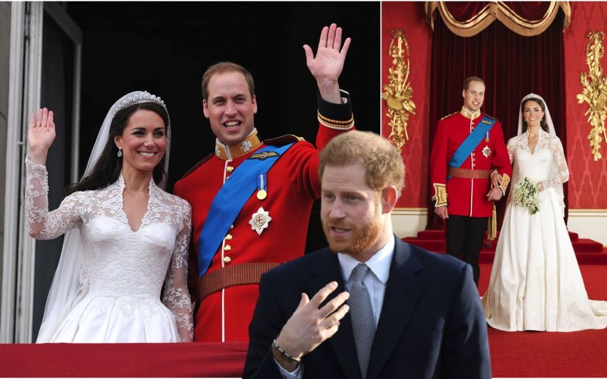 Princas Williamas ir Kate Middleton vestuvių dieną, princas Harry