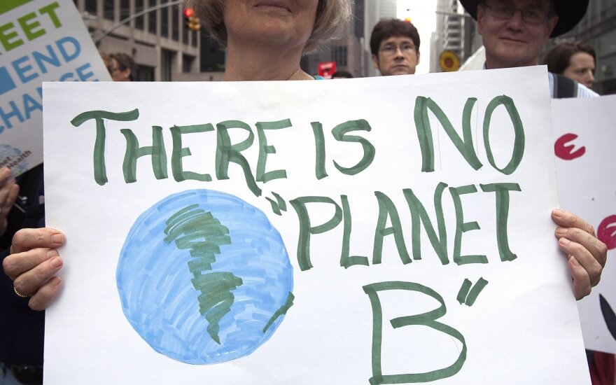 Protestas prieš klimato kaitą Niujorke 