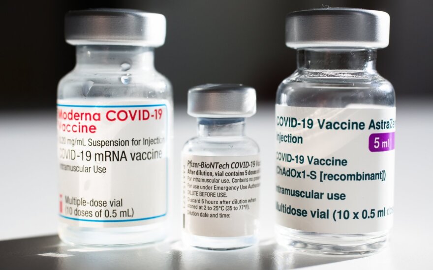 „AstraZeneca“, „Biotech/Pfizer“ ir „Moderna“  vakcinos nuo koronaviruso