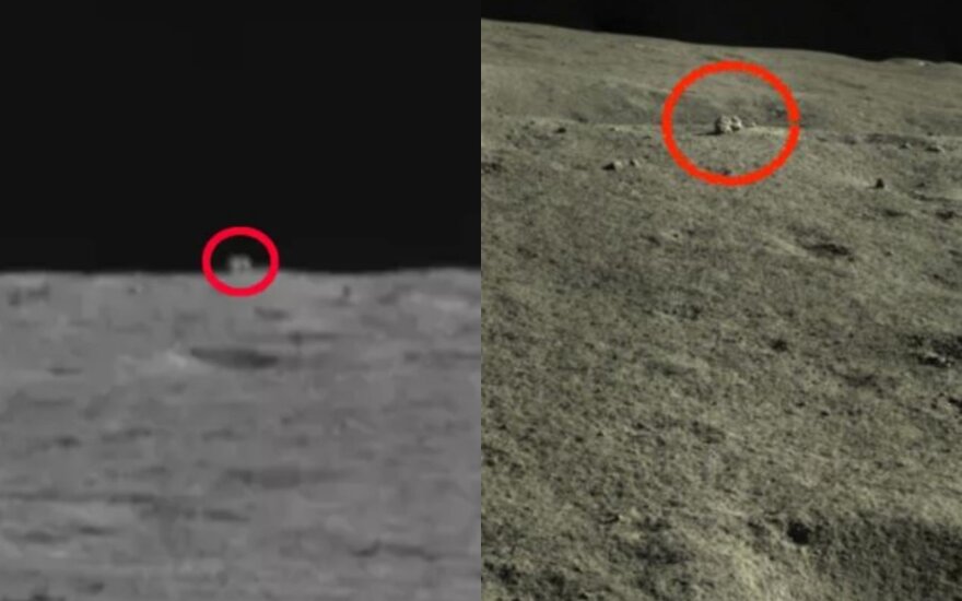 Objektas Mėnulyje ir pradžių priminė namuką, vėliau jau triušiuką. China National Space Administration nuotr.