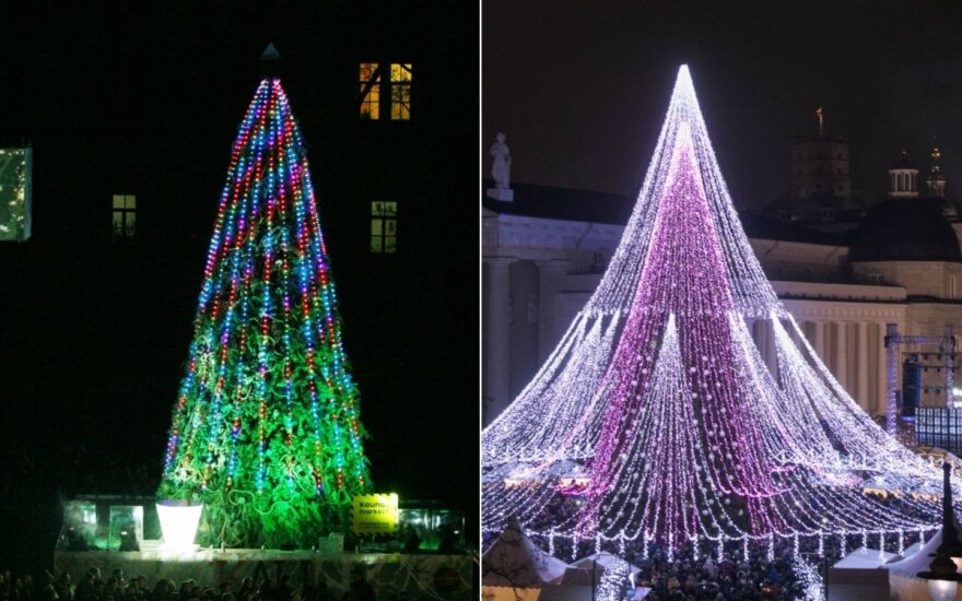 Christmas trees lit in Lithuanian cities, resorts