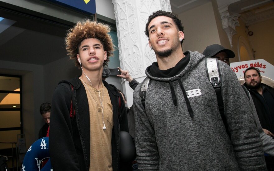 Ball brothers see Lithuanian town as a stop on their journey to NBA