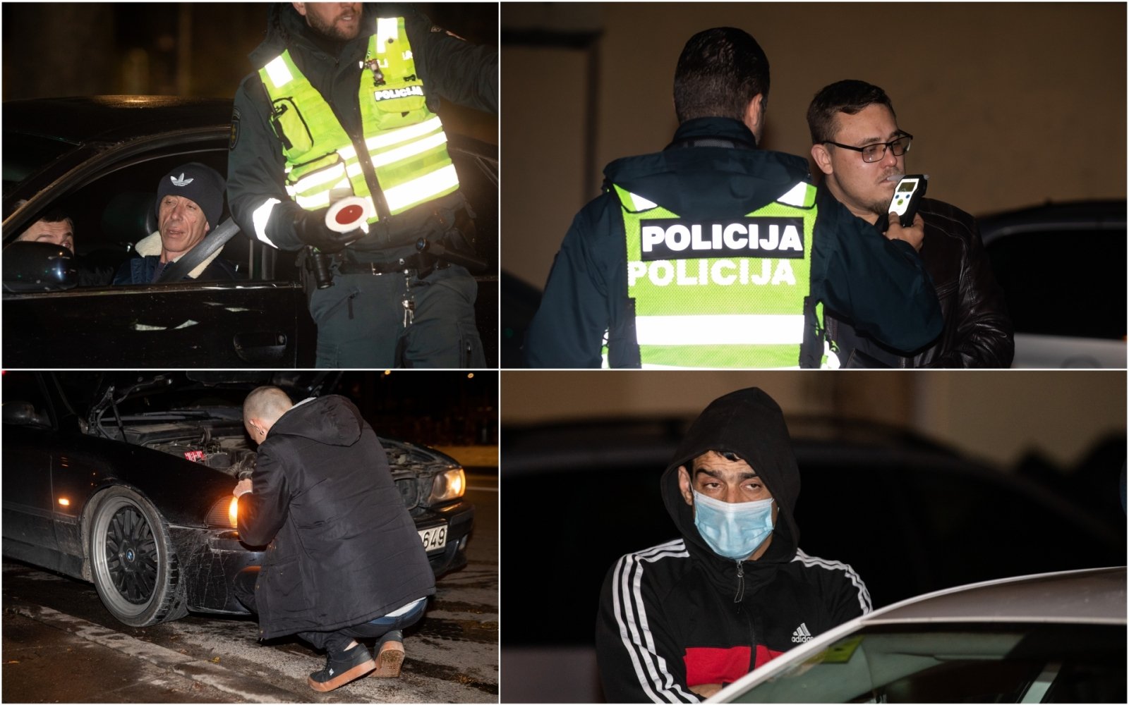 Night raid in Vilnius: drivers and attempts to export roms and promiles caught for the 18th time without a driver’s license